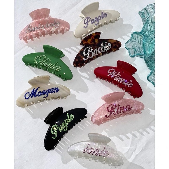 Must have ! Custom “your name” hair clip main image 5